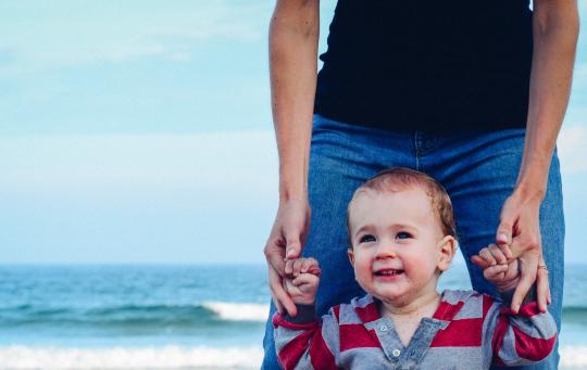 child with parent.